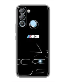 Чехол для TECNO Pop 5 LTE с картинкой «Минималистичный принт BMW M3»