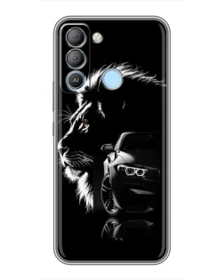 Чехол для TECNO Pop 5 LTE с картинкой «BMW и лев»