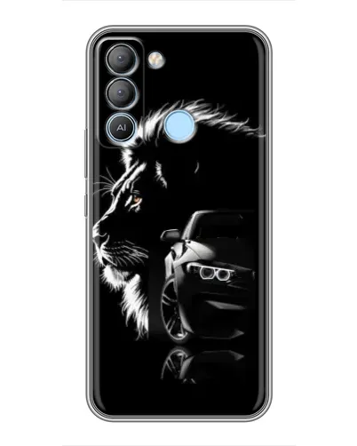 Чехол для TECNO Pop 5 LTE с картинкой «BMW и лев» Чехол для TECNO Pop 5 LTE с картинкой «BMW и лев»