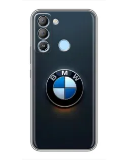 Чехол для TECNO Pop 5 LTE с картинкой «Логотип BMW — минимализм»