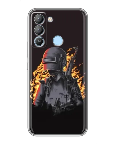 Чехол для TECNO Pop 5 LTE с картинкой «PUBG — огненный силуэт» Чехол для TECNO Pop 5 LTE с картинкой «PUBG — огненный силуэт»