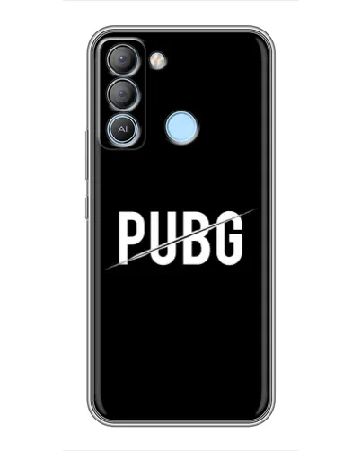 Чехол для TECNO Pop 5 LTE с картинкой «PUBG — белый логотип» Чехол для TECNO Pop 5 LTE с картинкой «PUBG — белый логотип»