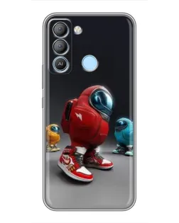 Чехол для TECNO Pop 5 LTE с картинкой «Among Us — 3D стиль»