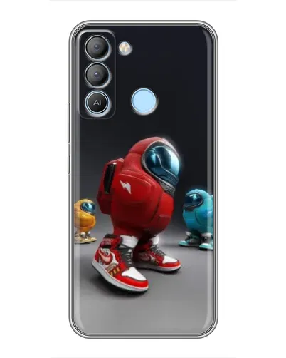 Чехол для TECNO Pop 5 LTE с картинкой «Among Us — 3D стиль»