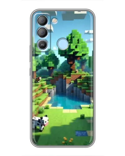 Чехол для TECNO Pop 5 LTE с картинкой «Minecraft летний день»