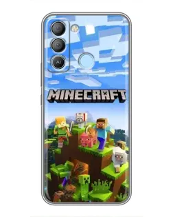Чохол для TECNO Pop 5 LTE з картинкою «Minecraft класичний світ»