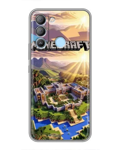 Чехол для TECNO Pop 5 LTE с картинкой «Minecraft панорама»