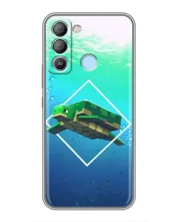 Чохол для TECNO Pop 5 LTE з картинкою «Черепаха Minecraft»