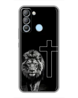 Чехол для TECNO Pop 5 LTE с картинкой «Лев и Крест»
