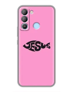 Чехол для TECNO Pop 5 LTE с картинкой «Розовый символ  Jesus»