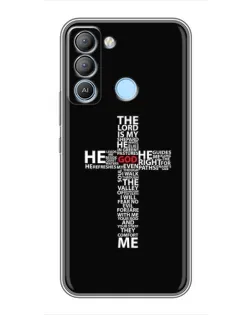 Чехол для TECNO Pop 5 LTE с картинкой «Текстовый крест»