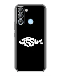Чехол для TECNO Pop 5 LTE с картинкой «Рыба Jesus»