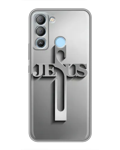 Чехол для TECNO Pop 5 LTE с картинкой «Металлический крест Jesus» Чехол для TECNO Pop 5 LTE с картинкой «Металлический крест Jesus»