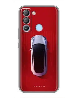 Чехол для TECNO Pop 5 LTE с картинкой «Tesla Top View»