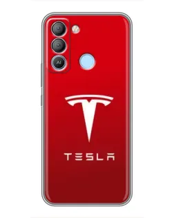 Чехол для TECNO Pop 5 LTE с картинкой «Tesla Red Classic»