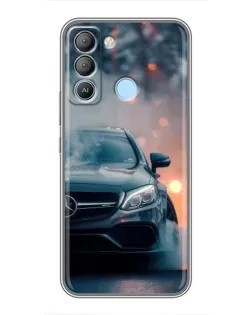 Чехол для TECNO Pop 5 LTE с картинкой «Mercedes — ночной город»