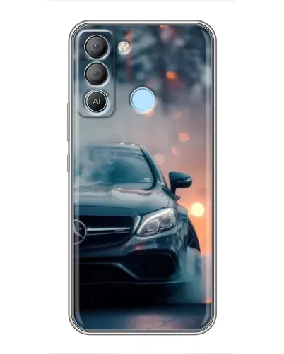 Чехол для TECNO Pop 5 LTE с картинкой «Mercedes — ночной город»