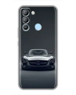 Чехол для TECNO Pop 5 LTE с картинкой «Mercedes на черном»
