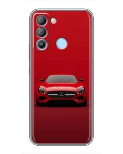 Чехол для TECNO Pop 5 LTE с картинкой «Красный Mercedes AMG»