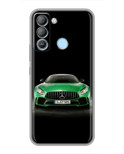Чехол для TECNO Pop 5 LTE с картинкой «Mercedes — неоновый лого»