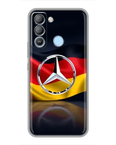Чехол для TECNO Pop 5 LTE с картинкой «Mercedes — флаг Германии»