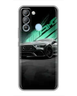 Чехол для TECNO Pop 5 LTE с картинкой «Темный Mercedes AMG»