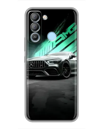 Чехол для TECNO Pop 5 LTE с картинкой «Темный Mercedes AMG»