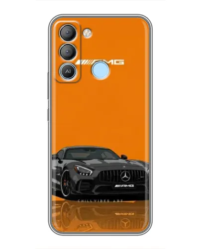 Чехол для TECNO Pop 5 LTE с картинкой «Оранжевый Mercedes AMG»