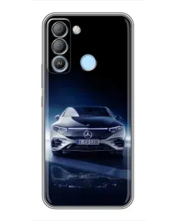 Чехол для TECNO Pop 5 LTE с картинкой «Ночной Mercedes EQ»