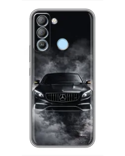 Чехол для TECNO Pop 5 LTE с картинкой «Mercedes в дыму»