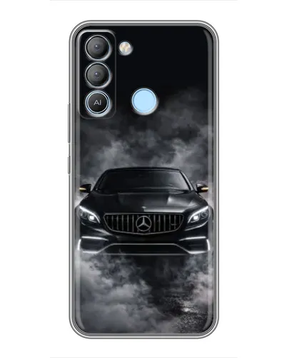 Чехол для TECNO Pop 5 LTE с картинкой «Mercedes в дыму»