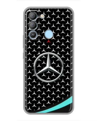 Чехол для TECNO Pop 5 LTE с картинкой «Mercedes — бирюзовый акцент»
