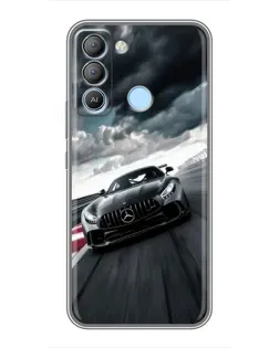 Чехол для TECNO Pop 5 LTE с картинкой «Гоночный Mercedes AMG»