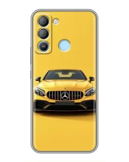 Чехол для TECNO Pop 5 LTE с картинкой «Желтый Mercedes GT»