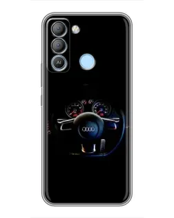 Чехол для TECNO Pop 5 LTE с картинкой «Салон Audi — руль» Чехол для TECNO Pop 5 LTE с картинкой «Салон Audi — руль»