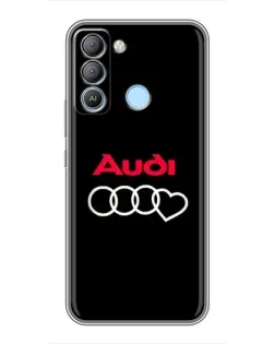 Чехол для TECNO Pop 5 LTE с картинкой «Логотип Audi Heart»