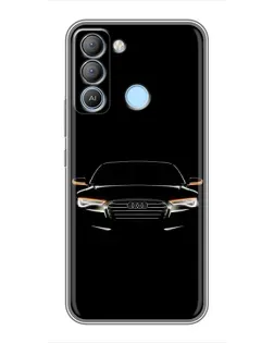 Чехол для TECNO Pop 5 LTE с картинкой «Audi — ночной контур»