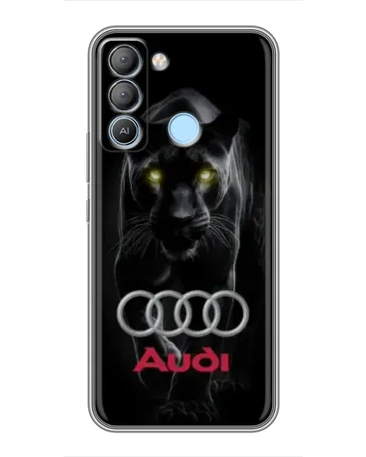 Чехол для TECNO Pop 5 LTE с картинкой «Пантера и Audi»