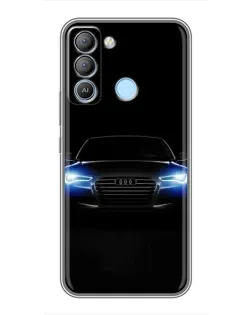 Чехол для TECNO Pop 5 LTE с картинкой «Audi в неоне»