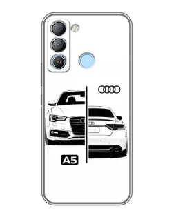 Чехол для TECNO Pop 5 LTE с картинкой «Audi — контрастный дизайн»