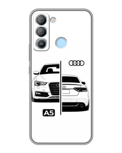 Чехол для TECNO Pop 5 LTE с картинкой «Audi — контрастный дизайн»