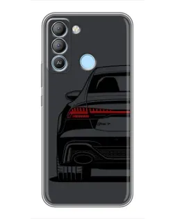 Чехол для TECNO Pop 5 LTE с картинкой «Задняя часть Audi — арт»