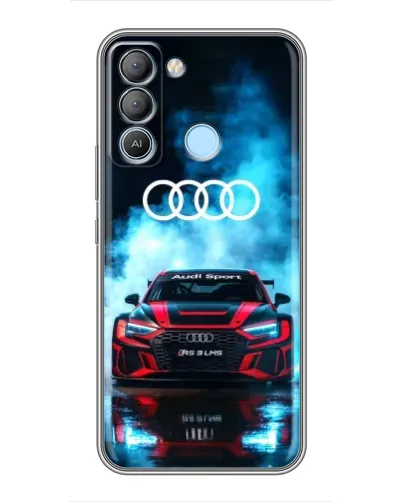 Чехол для TECNO Pop 5 LTE с картинкой «Audi Sport — неон»