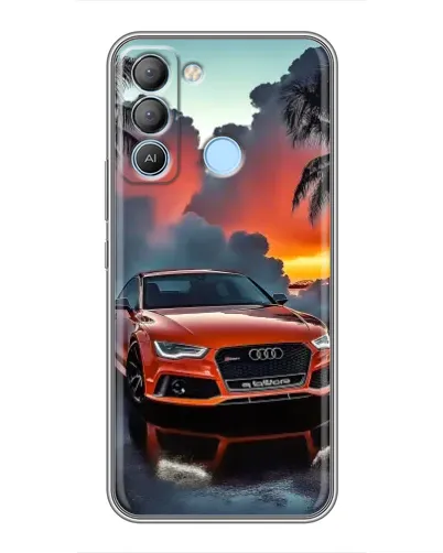 Чехол для TECNO Pop 5 LTE с картинкой «Audi — закат»