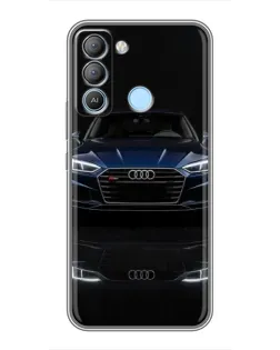 Чехол для TECNO Pop 5 LTE с картинкой «Audi — ночное отражение»