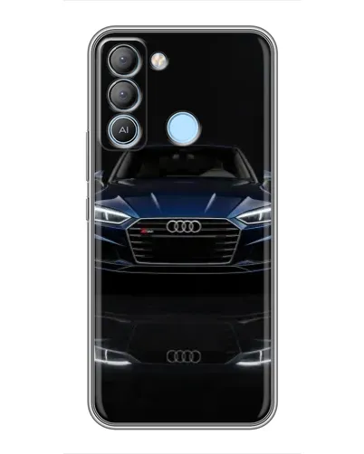 Чехол для TECNO Pop 5 LTE с картинкой «Audi — ночное отражение»