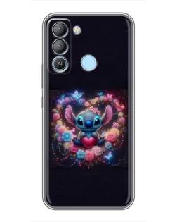 Чехол для TECNO Pop 5 LTE с картинкой «Stitch в цветах» Чехол для TECNO Pop 5 LTE с картинкой «Stitch в цветах»