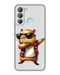 Чехол для TECNO Pop 5 LTE с картинкой «Капибара рэпер даб» Чехол для TECNO Pop 5 LTE с картинкой «Капибара рэпер даб»