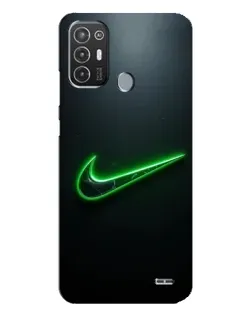 Чехол для TECNO Pop 6 Pro (BE8) с картинкой «Неоновый контур Nike» Чехол для TECNO Pop 6 Pro (BE8) с картинкой «Неоновый контур Nike»