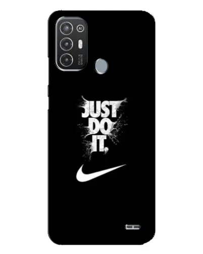 Чехол для TECNO Pop 6 Pro (BE8) с картинкой «Текстовый принт Nike»
